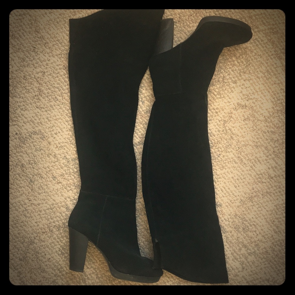 Nine West Suede Tall Leather Boots